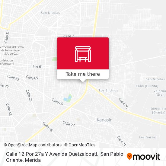 Calle 12 Por 27a Y Avenida Quetzalcoatl,  San Pablo Oriente map