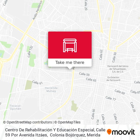 Centro De Rehabilitación Y Educación Especial, Calle 59 Por Avenida Itzáes,  Colonia Bojórquez map