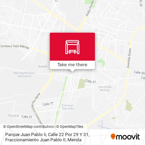 Mapa de Parque Juan Pablo Ii, Calle 22 Por 29 Y 31, Fraccionamiento Juan Pablo II