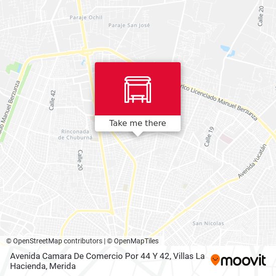 Avenida Camara De Comercio Por 44 Y 42, Villas La Hacienda map