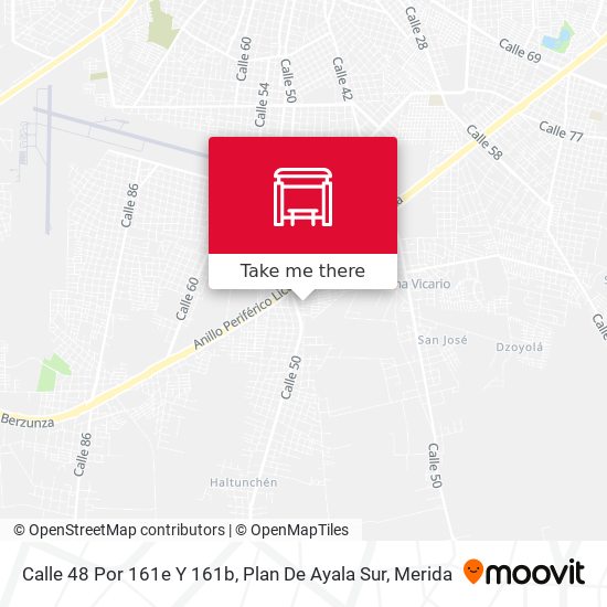 Calle 48 Por 161e Y 161b, Plan De Ayala Sur map