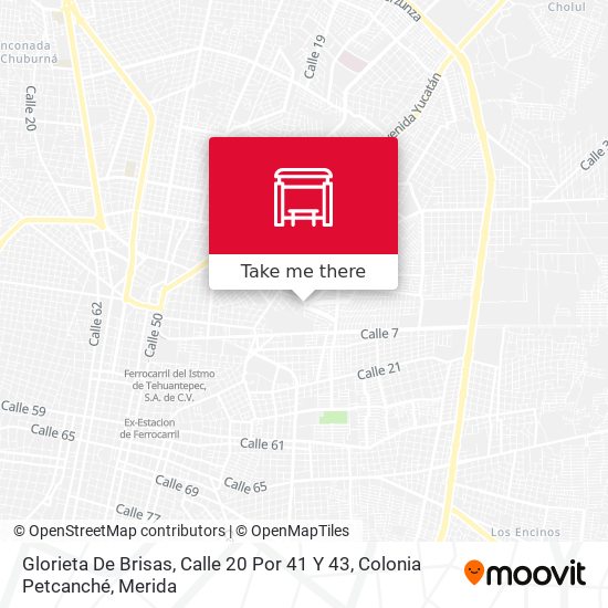 Mapa de Glorieta De Brisas, Calle 20 Por 41 Y 43, Colonia Petcanché