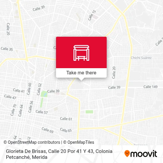 Glorieta De Brisas, Calle 20 Por 41 Y 43, Colonia Petcanché map