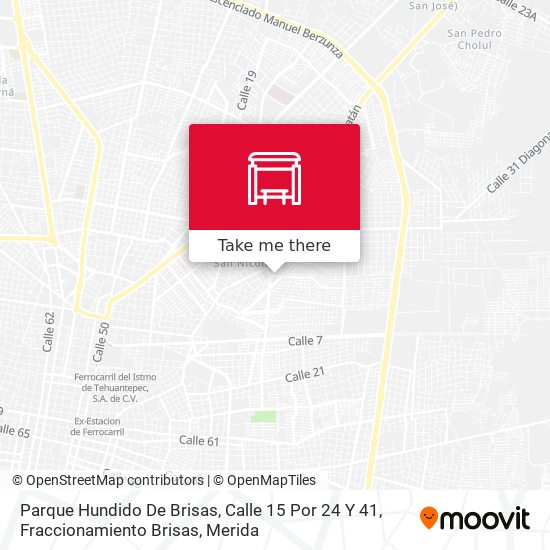 Mapa de Parque Hundido De Brisas, Calle 15 Por 24 Y 41, Fraccionamiento Brisas