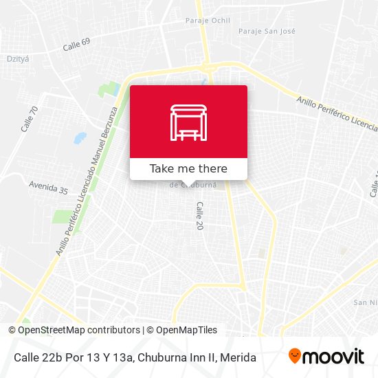 Calle 22b Por 13 Y 13a, Chuburna Inn II map