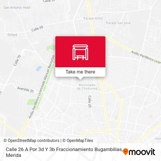 Calle 26 A Por 3d Y 3b Fraccionamiento Bugambilias map