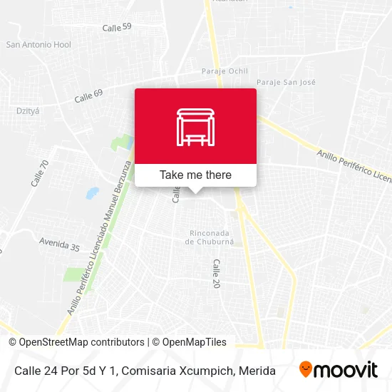 Calle  24 Por 5d Y 1, Comisaria Xcumpich map