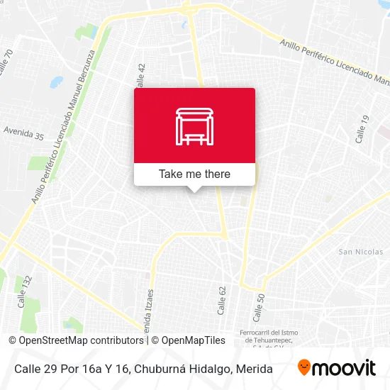 Mapa de Calle 29 Por 16a Y 16, Chuburná Hidalgo