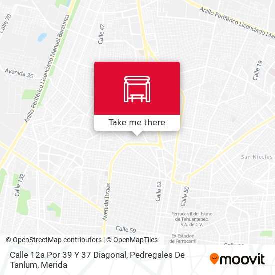 Mapa de Calle 12a Por 39 Y 37 Diagonal, Pedregales De Tanlum