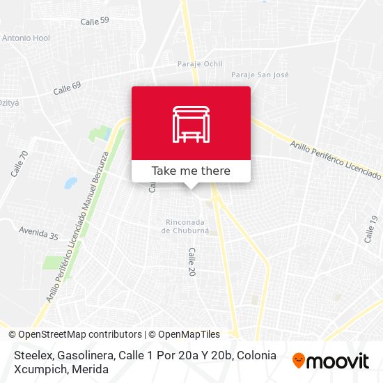 Steelex, Gasolinera, Calle 1 Por 20a Y 20b, Colonia Xcumpich map