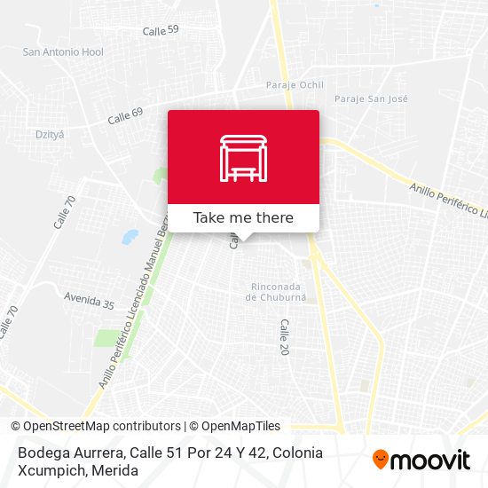 Bodega Aurrera, Calle 51 Por 24 Y 42, Colonia Xcumpich map