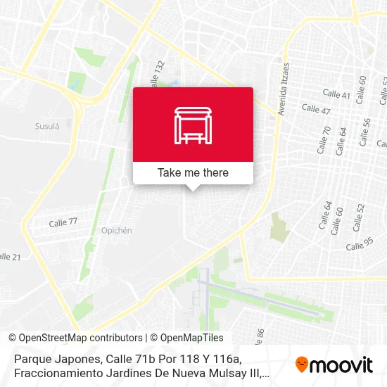 Parque Japones, Calle 71b Por 118 Y 116a, Fraccionamiento Jardines De Nueva Mulsay III map