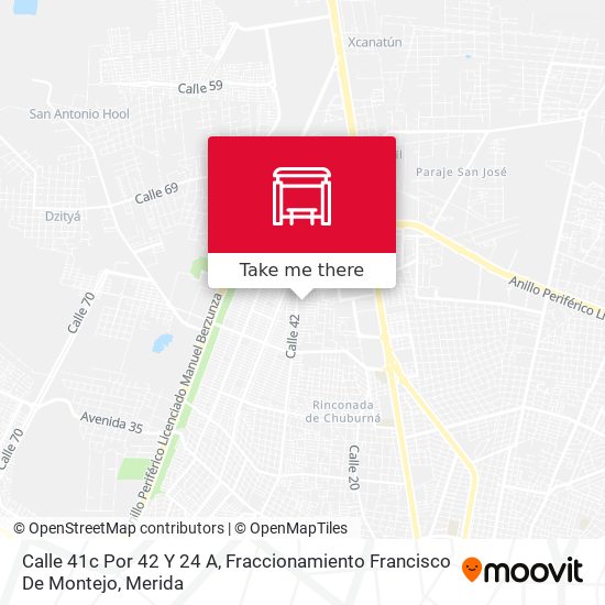 Calle 41c Por 42 Y 24 A, Fraccionamiento Francisco De Montejo map