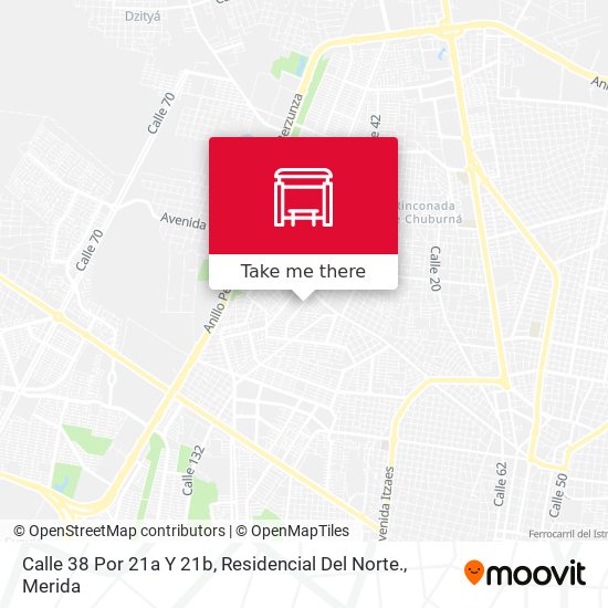 Calle 38 Por 21a Y 21b, Residencial Del Norte. map