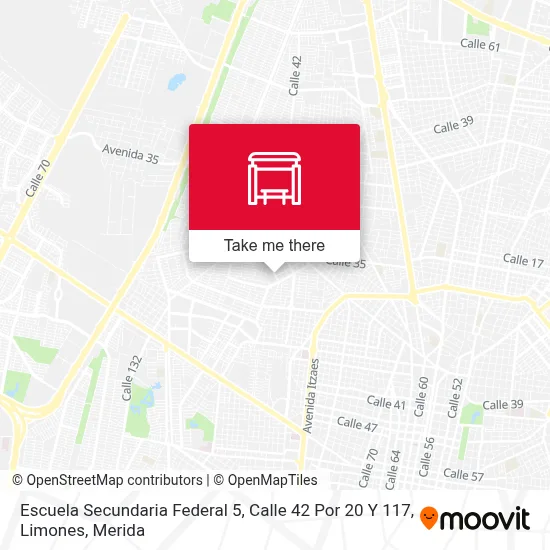 Escuela Secundaria Federal 5, Calle 42 Por 20 Y 117, Limones map