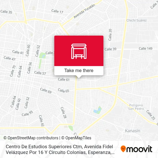 Centro De Estudios Superiores Ctm, Avenida Fidel Velázquez Por 16 Y Circuito Colonias, Esperanza map