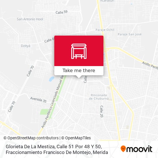 Glorieta De La Mestiza, Calle 51 Por 48 Y 50, Fraccionamiento Francisco De Montejo map