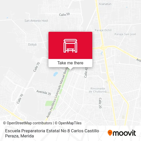 Mapa de Escuela Preparatoria Estatal No 8 Carlos Castillo Peraza