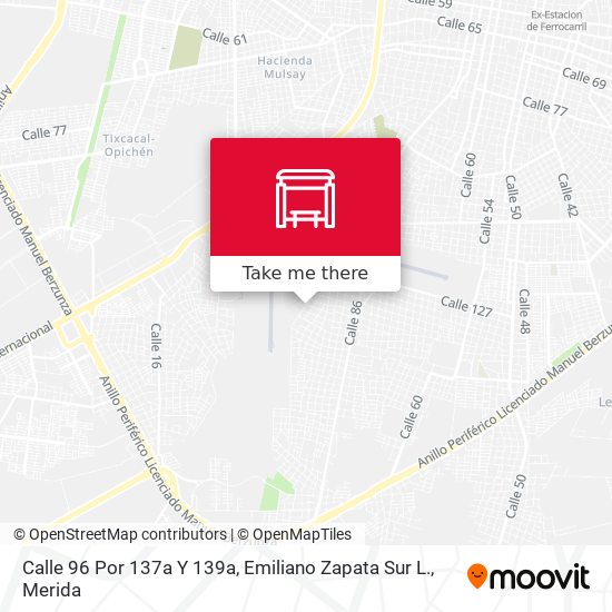 Mapa de Calle 96 Por 137a Y 139a, Emiliano Zapata Sur L.