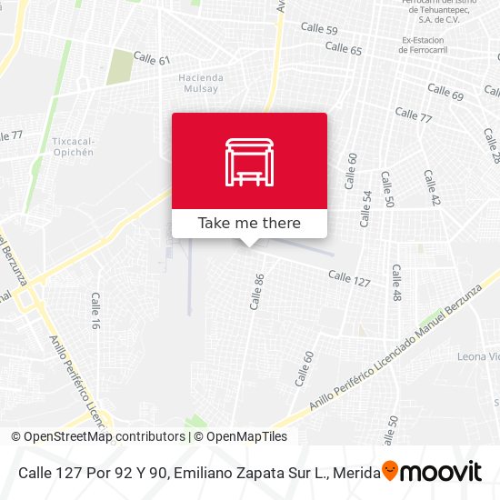 Calle 127 Por 92 Y 90, Emiliano Zapata Sur L. map