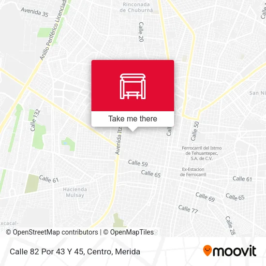 Mapa de Calle 82 Por 43 Y 45, Centro