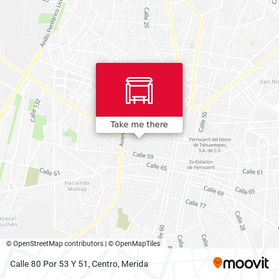 Calle 80 Por 53 Y 51, Centro map