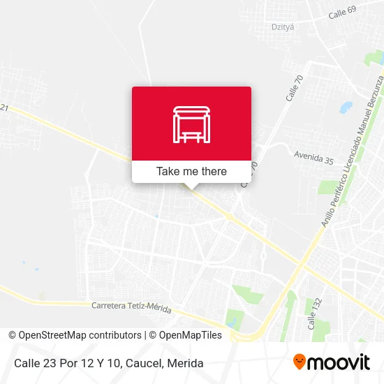 Calle 23 Por 12 Y 10, Caucel map