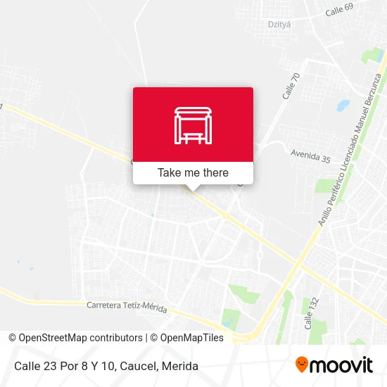 Mapa de Calle 23 Por 8 Y 10, Caucel