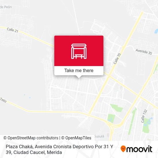 Plaza Chaká, Avenida Cronista Deportivo Por 31 Y 39, Ciudad Caucel map