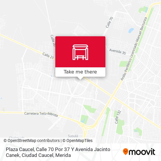 Plaza Caucel, Calle 70 Por 37 Y Avenida Jacinto Canek, Ciudad Caucel map