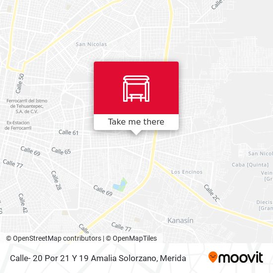 Calle- 20 Por 21 Y 19 Amalia Solorzano map