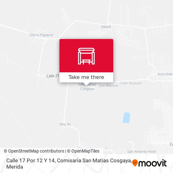 Calle 17 Por 12 Y 14, Comisaria San Matias Cosgaya map