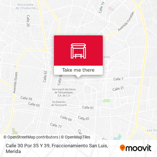 Calle 30 Por 35 Y 39, Fraccionamiento San Luis map