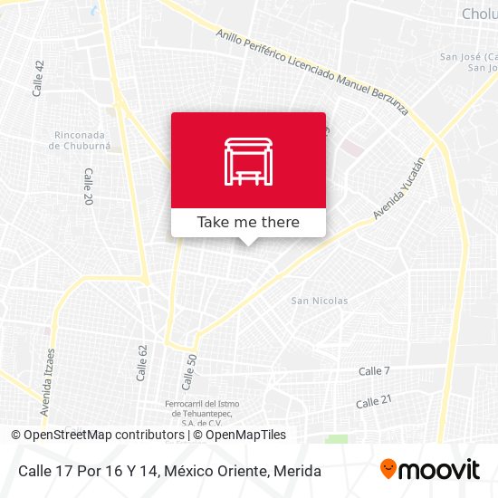 Calle 17 Por 16 Y 14, México Oriente map