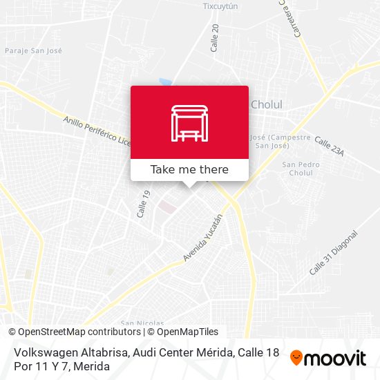 Volkswagen Altabrisa, Audi Center Mérida, Calle 18 Por 11 Y 7 map