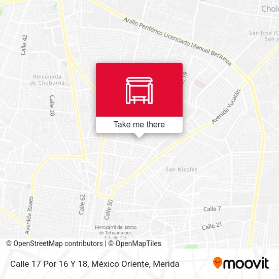 Mapa de Calle 17 Por 16 Y 18, México Oriente
