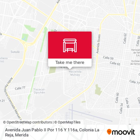 Avenida Juan Pablo II Por 116 Y 116a, Colonia La Reja map
