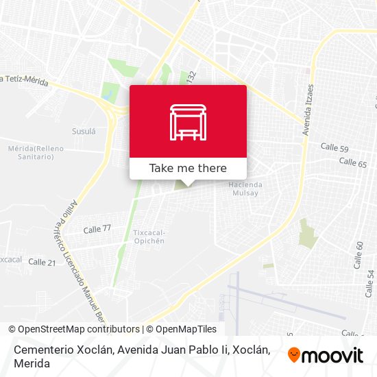 Cementerio Xoclán, Avenida Juan Pablo Ii, Xoclán map