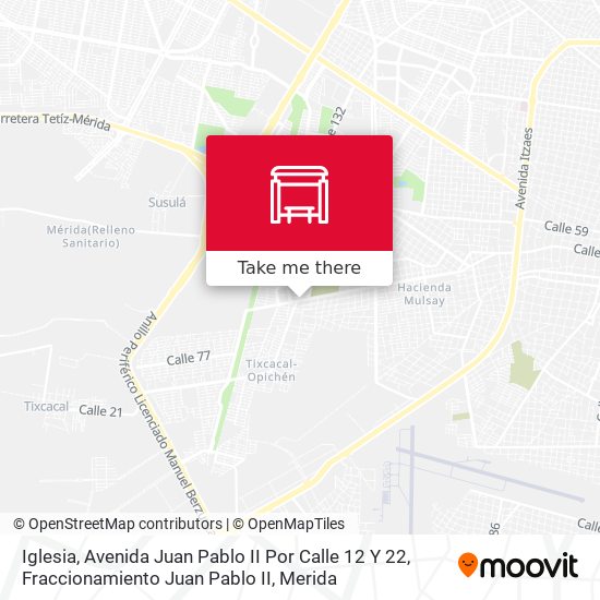 Mapa de Iglesia, Avenida Juan Pablo II Por Calle 12 Y 22, Fraccionamiento Juan Pablo II