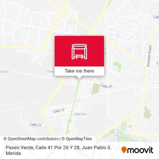 Paseo Verde, Calle 41 Por 26 Y 28, Juan Pablo II map