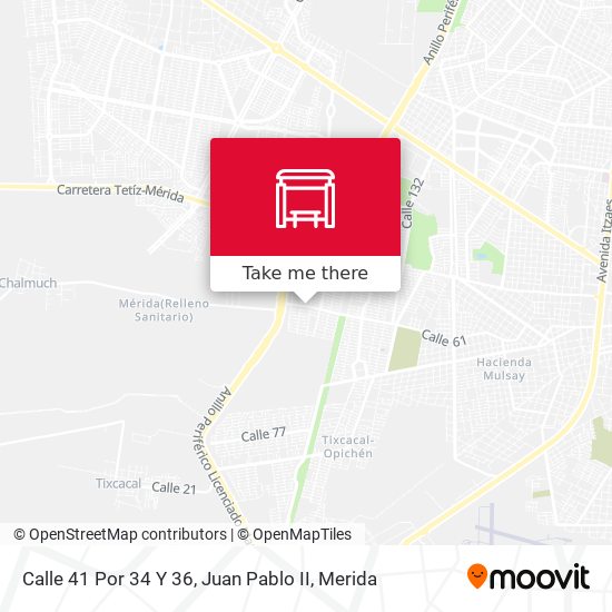 Calle 41 Por 34 Y 36, Juan Pablo II map