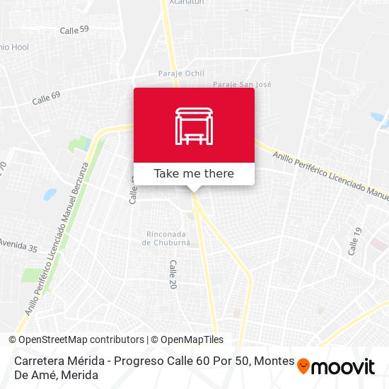 Carretera Mérida - Progreso Calle 60 Por 50, Montes De Amé map