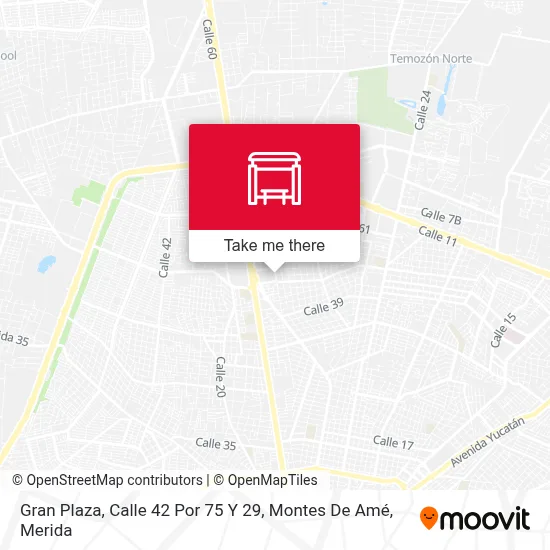 Gran Plaza, Calle 42 Por 75 Y 29, Montes De Amé map