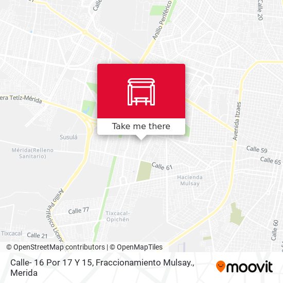 Mapa de Calle- 16 Por 17 Y 15, Fraccionamiento Mulsay.