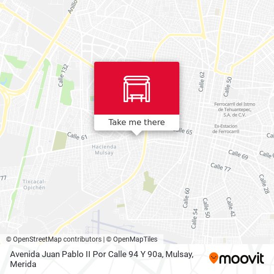 Avenida Juan Pablo II Por Calle 94 Y 90a, Mulsay map