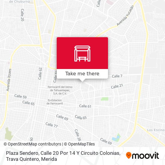 Plaza Sendero, Calle 20 Por 14 Y Circuito Colonias, Trava Quintero map