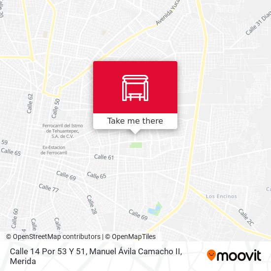 Calle 14 Por 53 Y 51, Manuel Ávila Camacho II map