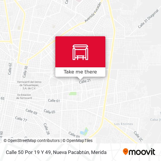 Mapa de Calle 50 Por 19 Y 49, Nueva Pacabtún