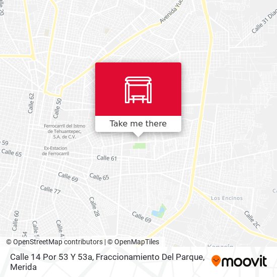 Calle 14 Por 53 Y 53a, Fraccionamiento Del Parque map