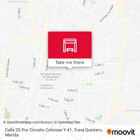 Calle 20 Por Circuito Colonias Y 41, Trava Quintero map